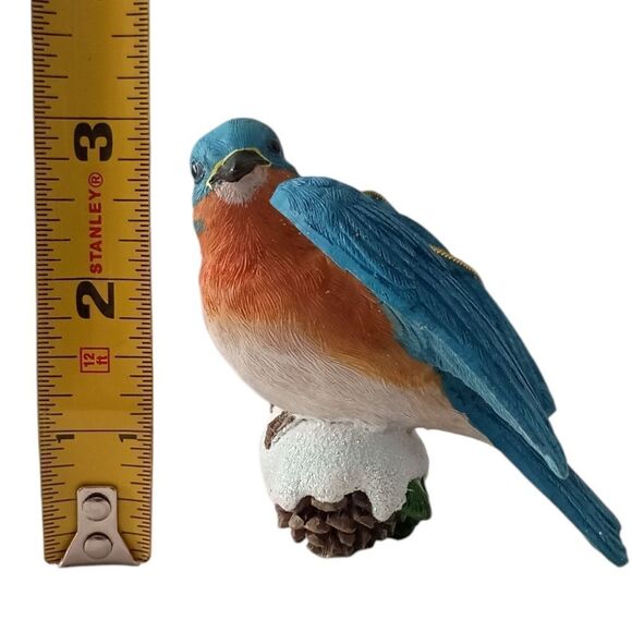 Bluebird On A Pinecone Ornament Danbury Mint Christmas Songbird Collection Bird. - Picture 2 of 16